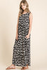Leopard Maxi Dress with Pockets – Trendy Leopard Print Dress, Pocketed Maxi Dress, Shirred Waist Dress, Comfortable Leopard Dress, Stylish Maxi Dress, Chic Animal Print Dress, Casual Chic Maxi Dress by Stevvex