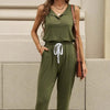 Women’s Off‑Shoulder Button Top & Pocket Pants Set by FitiqueFit