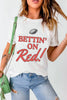 Letter Graphic Round Neck Short Sleeve T-Shirt by Wild and Free Boutique