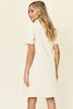 Double Take Full Size Texture Collared Neck Short Sleeve Dress Textured Dress For Women by Stevvex
