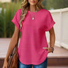 Women’s Textured Cuff Short‑Sleeve Tee by FitiqueFit