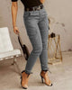 Ankle-length Low-rise Solid-color Cargo Pants With Pockets These Are Slim-fit Leggings by My Store
