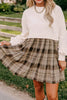 Vintage Plaid Round Neck Long Sleeve Mini Dress Cozy & Stylish Dress Retro Design Dress For Party by Stevvex