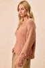 BiBi Chunky Knit Sweater with Flower Detail Sleeves by FitiqueFit