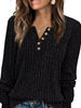 Ribbed Knit Button-Front Long Sleeve T-Shirt by Simply Love
