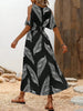 Women’s Off-Shoulder Cross V-Neck Maxi Dress by FitiqueFit