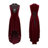 Velvet Sleeveless Front Short Back Length Dress