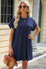 Short Sleeve Mini Dress with Pockets Casual & Stylish Everyday Wear by Stevvex