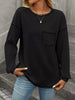 Casual Pocket Detail Long Sleeve T-Shirt by Simply Love