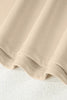 Beige Solid Color Raw Seam Patchwork Baggy Sweatshirt by Wild and Free Boutique
