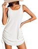Women's Sleeveless Drawstring Hollow-Out Mini Dress by FitiqueFit