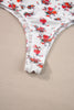 Floral Frilled Trim Spaghetti Straps Bodysuit