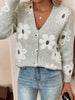 Floral Print Button-Up Knit Cardigan by Wild and Free Boutique