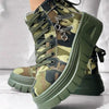 Muffin Heel Side-Zipper & Dual Lace-Up Casual Sneakers for Women by FitiqueFit