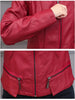 Korean-Style Slim Fit Motorcycle Leather Coat — Stand-Up Collar by FitiqueFit