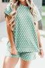 Green Polka Dot Print Short Set by Wild and Free Boutique