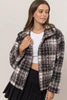 Timeless Plaid Collared Neck Bouclé Jacket with Pockets Elegant Retro Outerwear Women Jacket by Stevvex