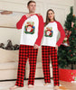 Christmas Parent-Child Clothes Set Long Sleeve T-Shirt Plaid Pants Family Matching Pajamas by My Store