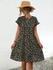 Floral Round Neck Short Sleeve Dress Elegant & Effortless Everyday Style Women Dress by Stevvex