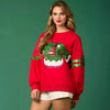 Women’s Christmas Sequined Round Neck Casual Sweatshirt by FitiqueFit