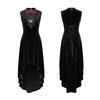 Velvet Sleeveless Front Short Back Length Dress