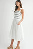 Smocked Bodice Bubble Midi Dress For Women – Stylish Smocked Bodice, Playful Bubble Skirt, Trendy Midi Dress, Chic Casual Look for Summer Outings by Stevvex