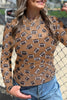 Brown Game Day Football Mesh Sheer Long Sleeve Top by Wild and Free Boutique