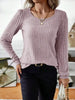 Ribbed Knit Long Sleeve T-Shirt by Simply Love