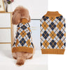 Thanksgiving Pet Clothes Lapel Retro Plaid Contrast Color by My Store