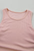 Black Plain Ruched Side Slim Tank Top