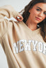 New York V-Neck Sweatshirt