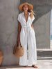 Retro Resort V-Neck Jumpsuit – Drop Shoulder, Loose Fit by FitiqueFit