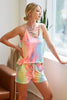 BiBi Tie Dye French Terry Casual Shorts by FitiqueFit