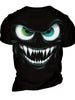 3D Evil Smile Shirt for Men – Streetwear Graphic Short Sleeve Tee by FitiqueFit