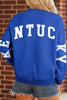 Dark Blue KY KENTUCKY Printed Mock Neck Sweatshirt by Wild and Free Boutique