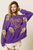 BiBi Sequin Football Patches Game Day Sweatshirt by Wild and Free Boutique