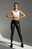 Women’s Patchwork Leather Pants for Running, Fitness and Yoga by FitiqueFit