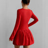 Women's Solid Color Stretch Casual Dress by FitiqueFit