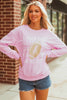 Pink GAME DAY Football Rugby Print Casual Sweatshirt by Wild and Free Boutique