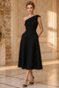 Women's Off-Shoulder Swing Dress – Solid Color Flowy Midi by FitiqueFit