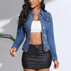 Women's Denim-Look Short Jacket by FitiqueFit