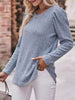Ribbed Knit Puff Sleeve T-Shirt by Simply Love