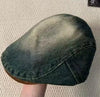 Double-Brim Turned-Up Denim Beret – Breathable Cotton Hat for Women by FitiqueFit