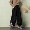 Corduroy Wide-Leg Pants with Lace-Up Detail | Street Style by FitiqueFit