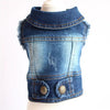 Designer Dog Clothes Small Dog Denim Jacket Coat Cat Costume Puppy Jeans Vest Spring Clothing by My Store