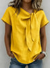Women's Loose-Fit Short Sleeve Casual Pullover T-Shirt by FitiqueFit