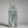 Women's Summer Retro Nostalgic Ripped Denim Overalls by FitiqueFit