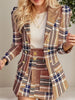 Women’s Elegant Plaid Skirt Suit Set by FitiqueFit