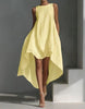 Sleeveless High-Low Irregular Hem Linen Blend Dress – Women's Summer Dress