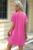 Short Sleeve Mini Dress with Pockets Casual & Stylish Everyday Wear by Stevvex